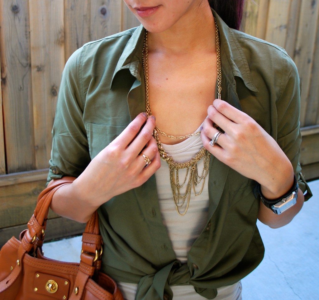 Volcom Olive Collar shirt - accessories closeup