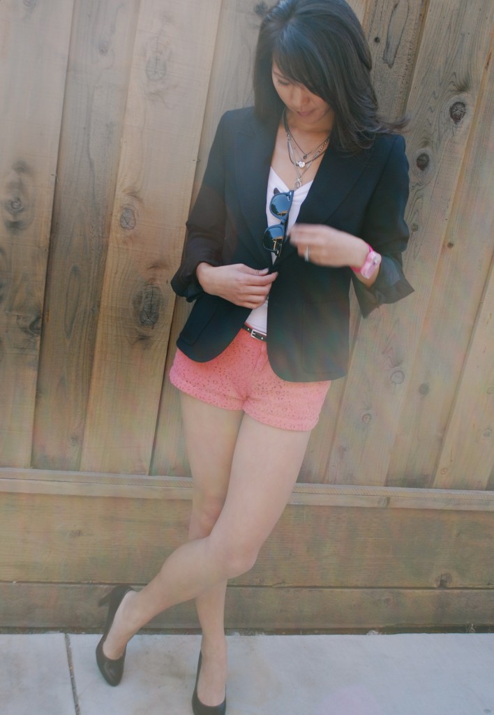 Outfit - Lace Shorts and Blazers