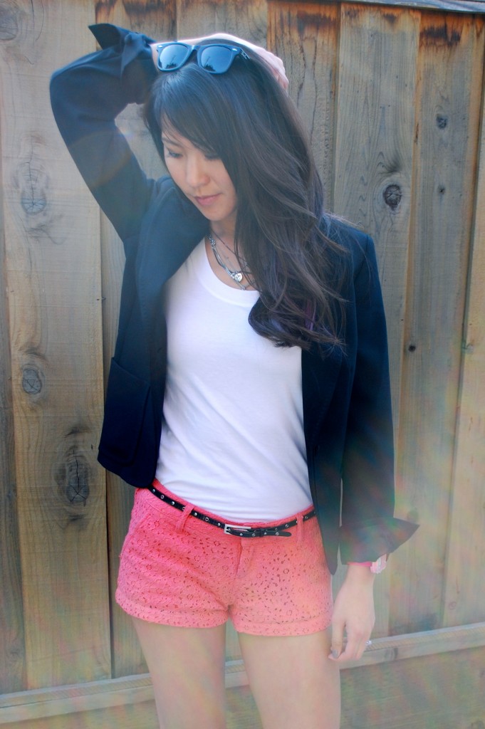 Outfit - Lace Shorts and Blazers