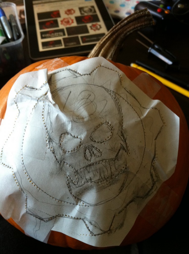 Gears of War Logo Pumpkin