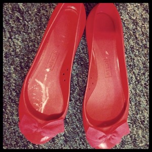 Jcrew Rainy Day Flats - Coral