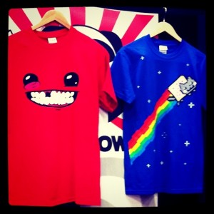 SDCC 2011 - nyan cat shirt / super meat boy shirt