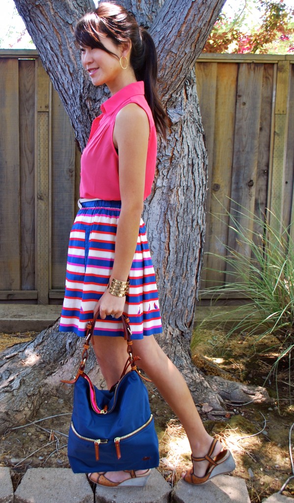 Marc Jacobs Finch Striped Skirt Outfit