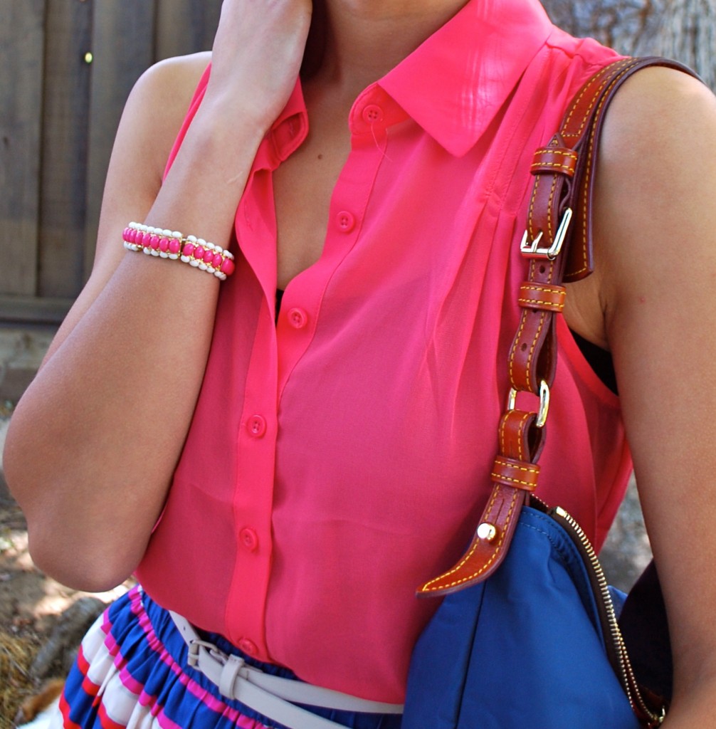 Forever 21 color block sheer top