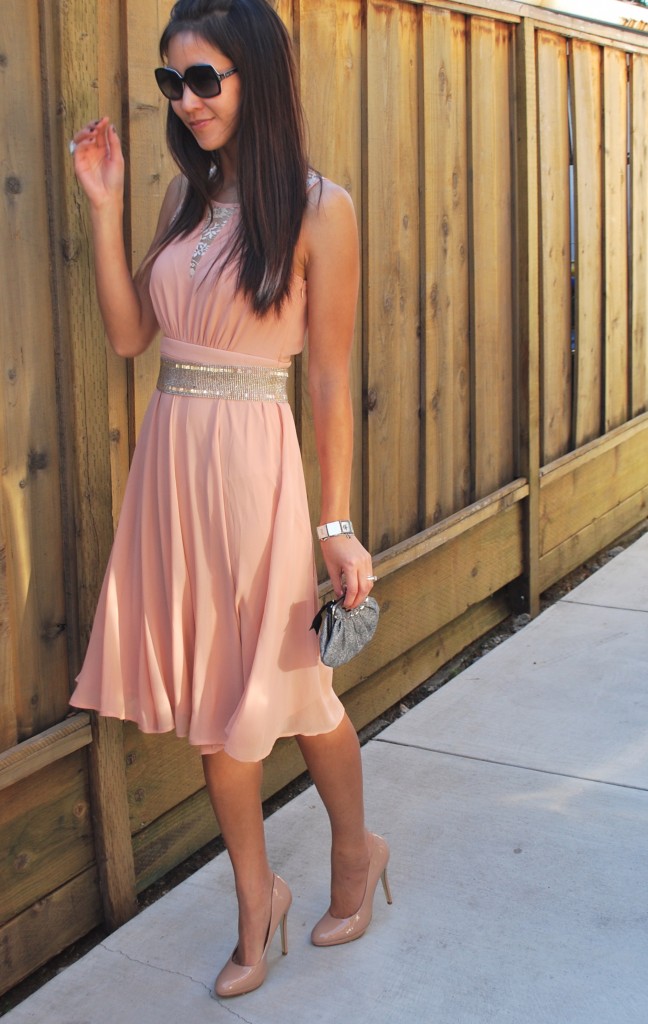 Vintage Lace Blush Pink Dress