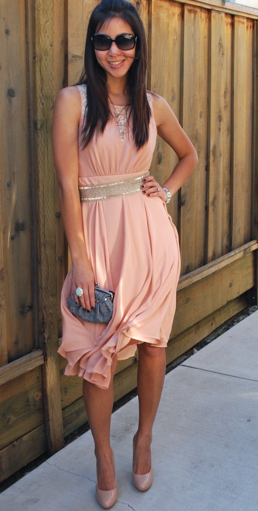 Vintage Lace Blush Pink Dress