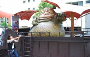Female Han Solo Cosplay and Jabba the Hutt - San Diego Comic Con 2012