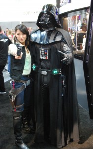 Female Han Solo and Darth Vader cosplay- San Diego Comic Con 2012