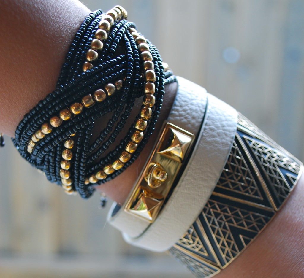 Forever 21 Tribal Aztec Leather Bracelets