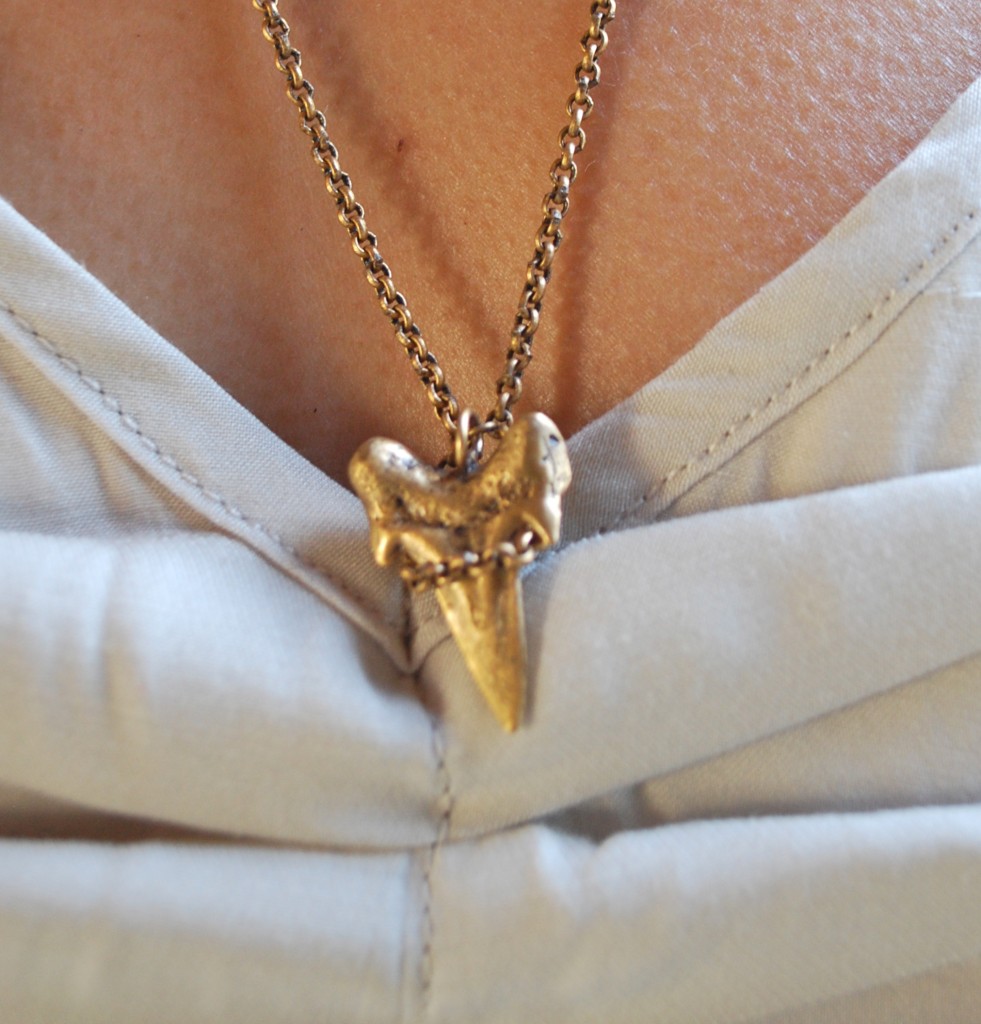 A Peace Treaty Gold Shark Tooth Necklace