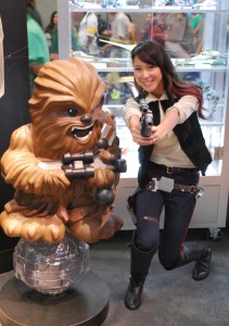 Female Han Solo and Galactic Heroes Chewbacca Statue - San Diego Comic Con 2012