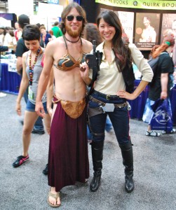 Female Han Solo and Male Leia Cross Dressers - San Diego Comic Con 2012