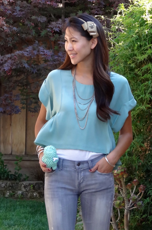 H&M Mint Green Swing Blouse