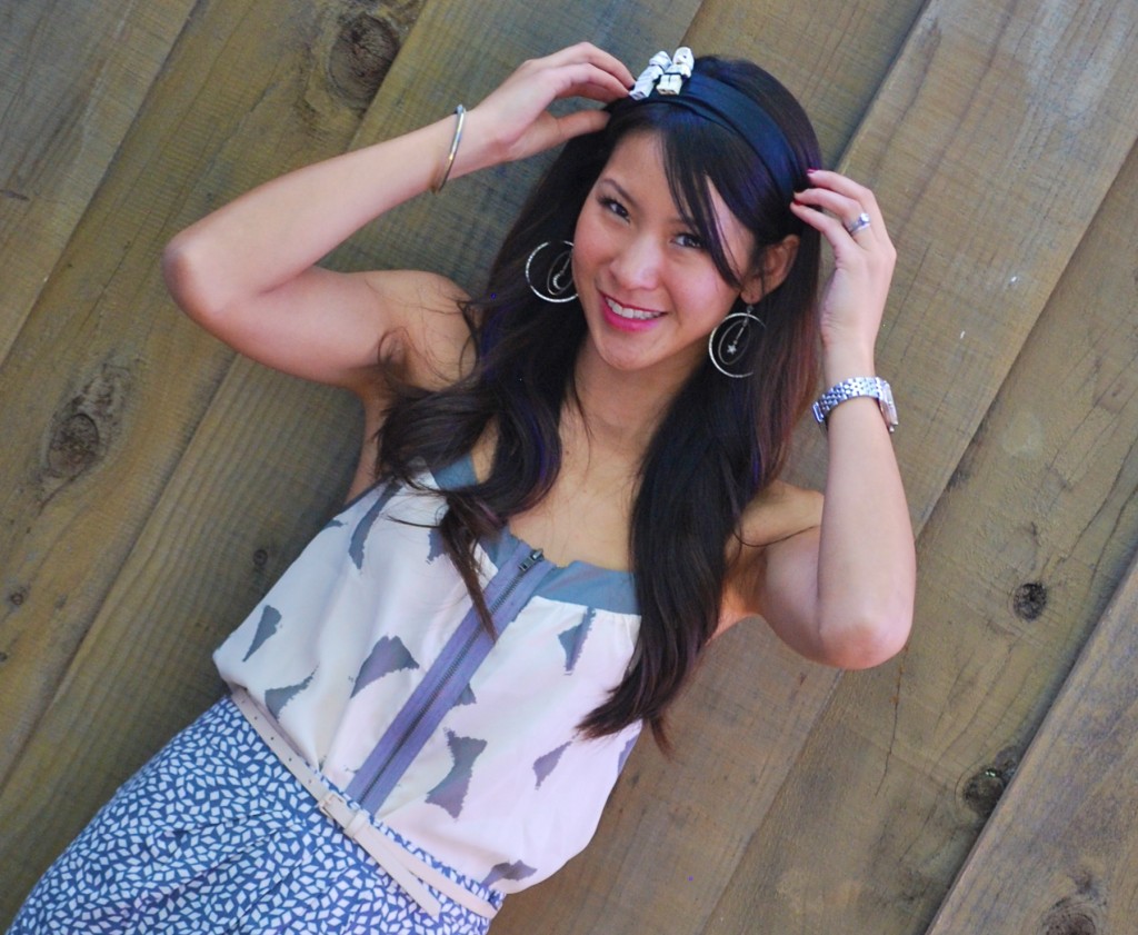 Mixed prints outfit and star Wars headband