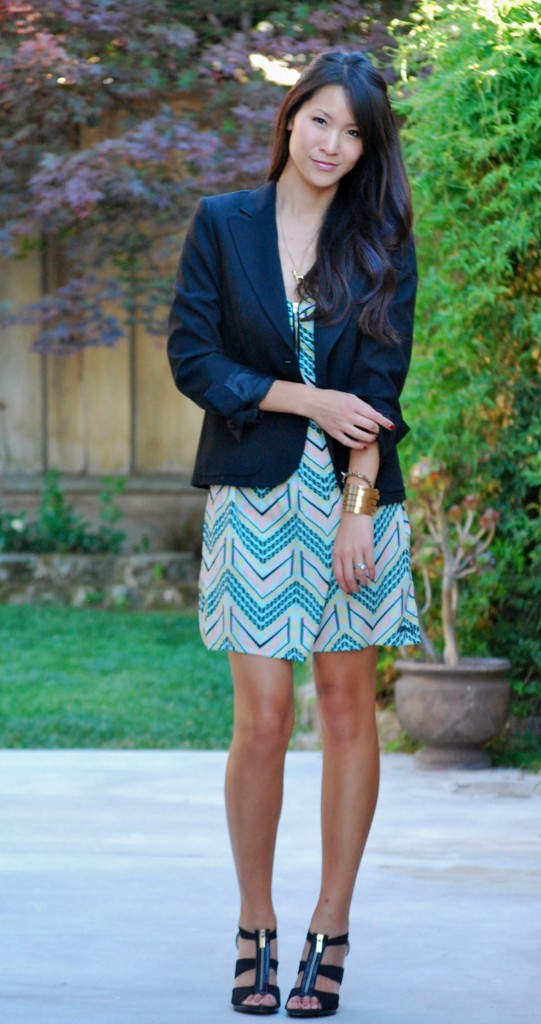 Aztec Dress and Blazer Outfit