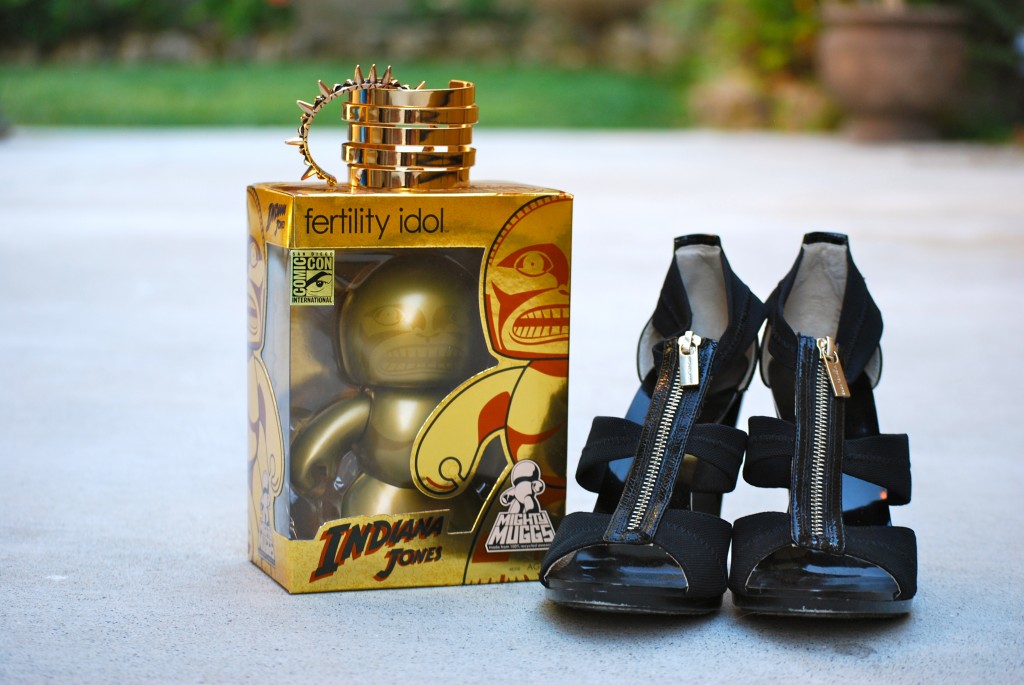 Indiana Jones Idol Mighty Mugg and Michael Kors Berkeley Sandals