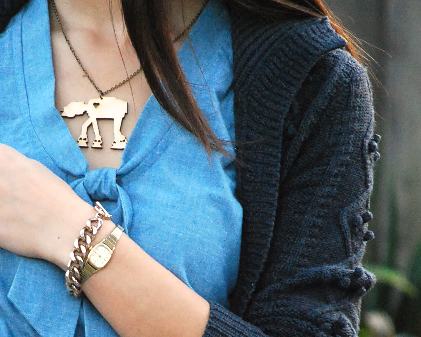 Unimpossible AT-AT Heart Laser Cut Necklace