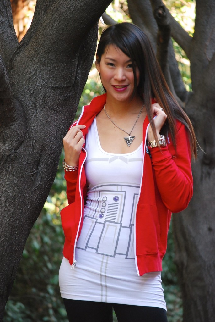 Star Wars Stormtrooper Tank Top Dress with Leggings and Boots Outfit