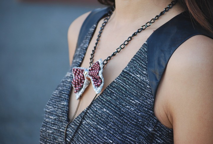 Intwined Bow Tie Necklace