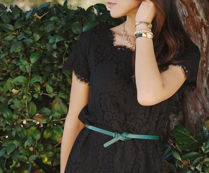 Floral Necklace and Juicy Couture Studded Band Bracelet