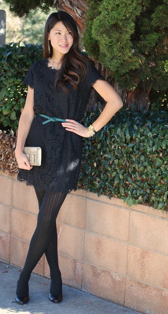 Date Night Outfit - Joie Lace Susina Dress and belt