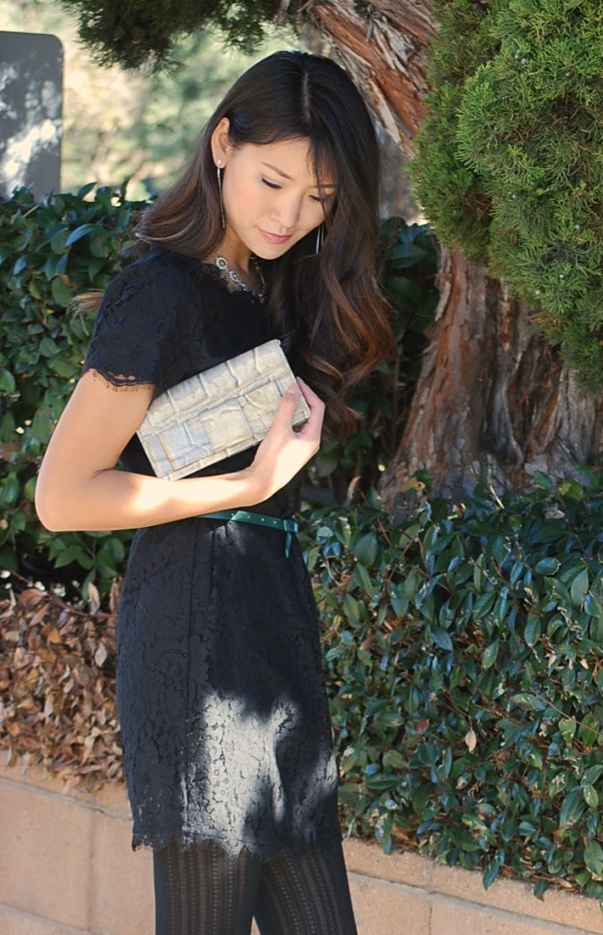 Date Night Outfit - Joie Lace Susina Dress and belt