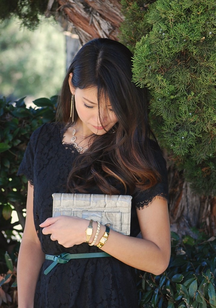 Date Night Outfit - Joie Lace Susina Dress and belt