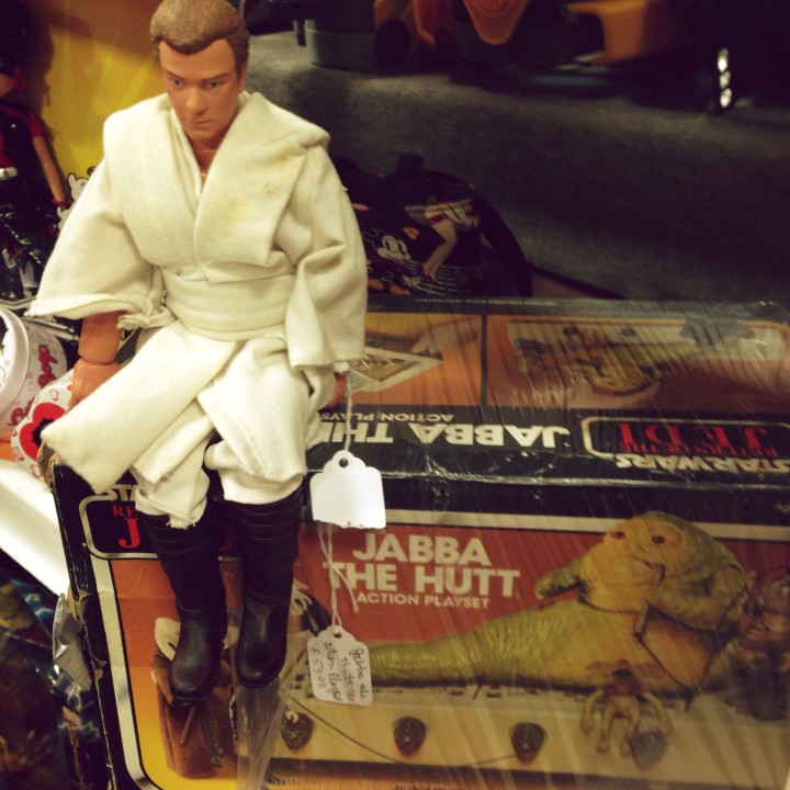 Obi-Wan Figure and Vintage Jabba the Hutt