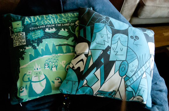 Star wars ale giorgini art Adventure Time comic pillow