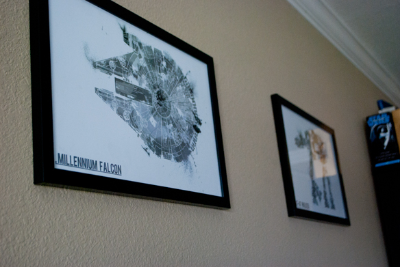 Millenium Falcon AT-AT prints Society 6