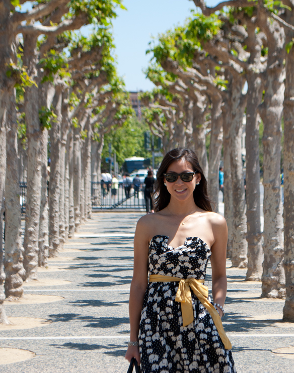 Elephant Print Strapless Dress