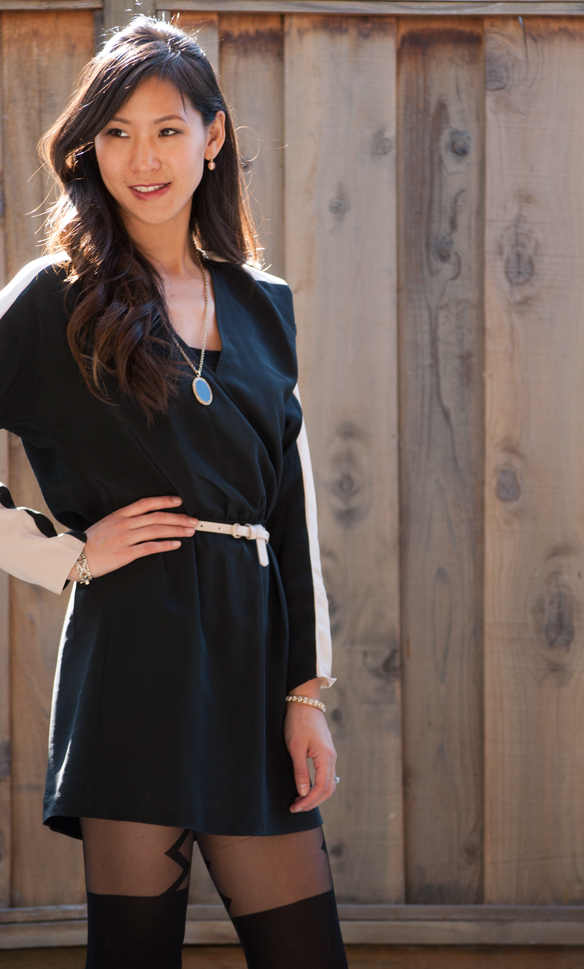 Parker Colorblock wrap dress