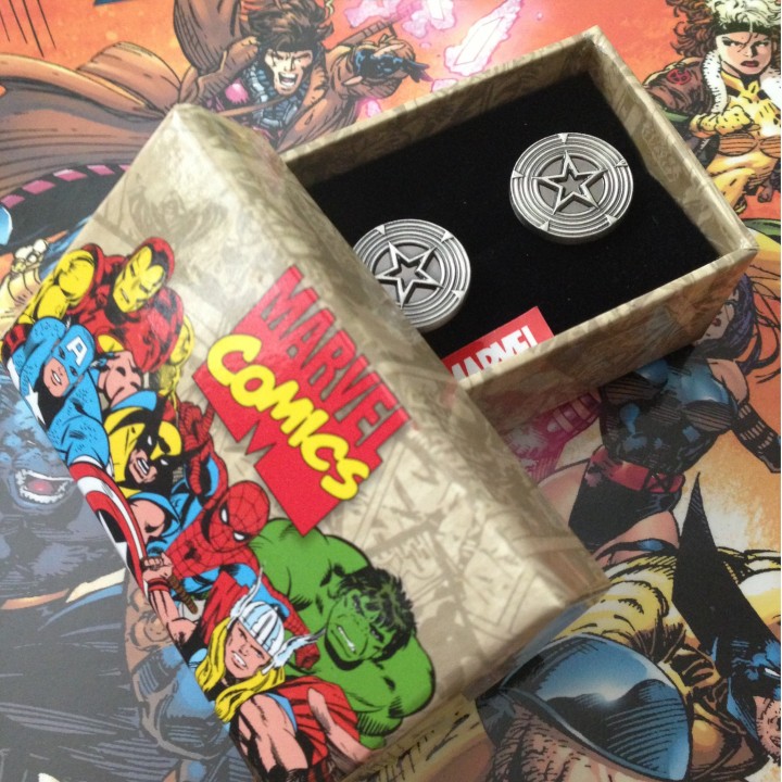 Captain American Cuff Links Marvel Mens Accessories