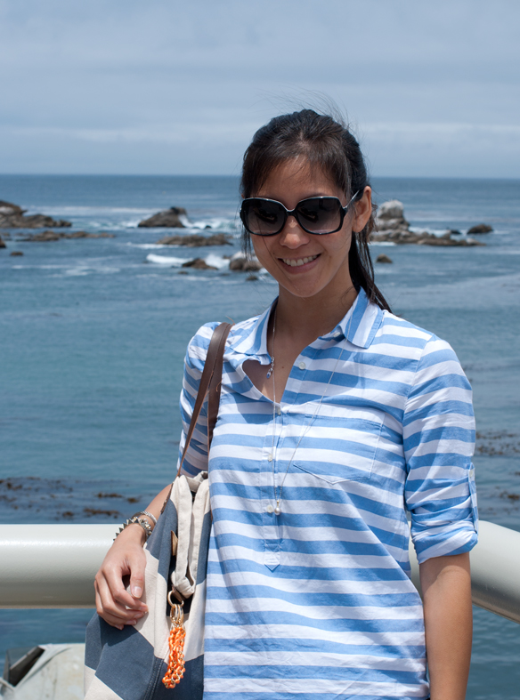 Jcrew Striped Tunic Shirt Monterey Bay Aquarium Outfit