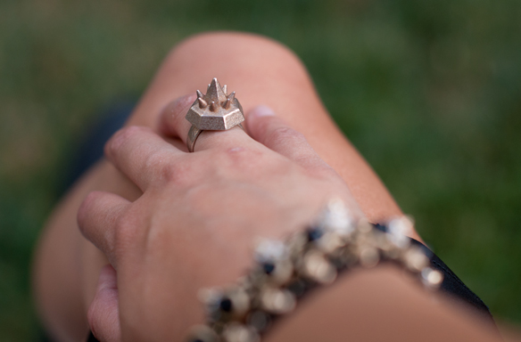 Seedling Design Spike Bronze Ring