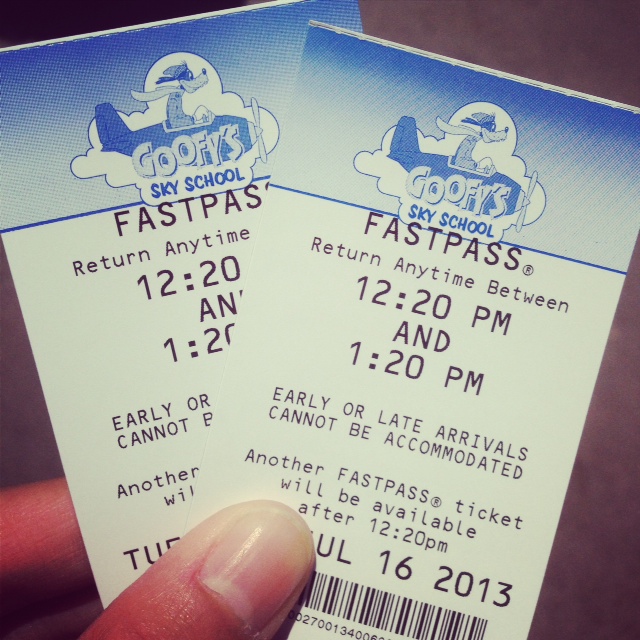 Goofy's Sky School Fast Pass