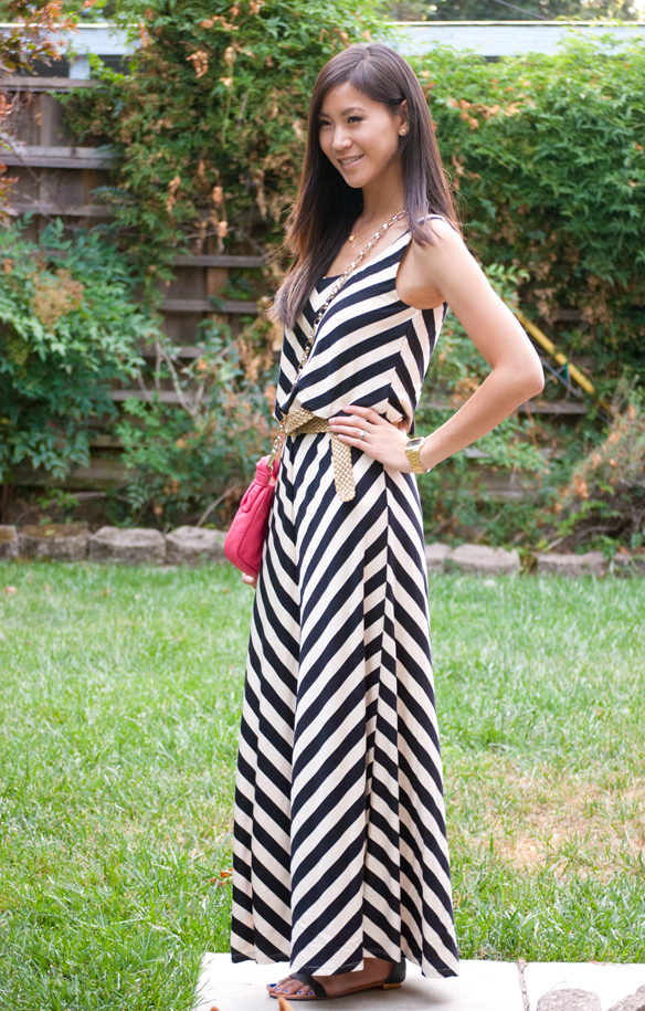 chevron maxi dress