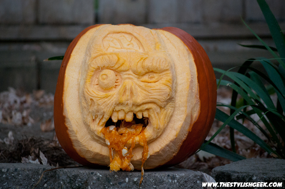 Zombie Pumpkin Carving