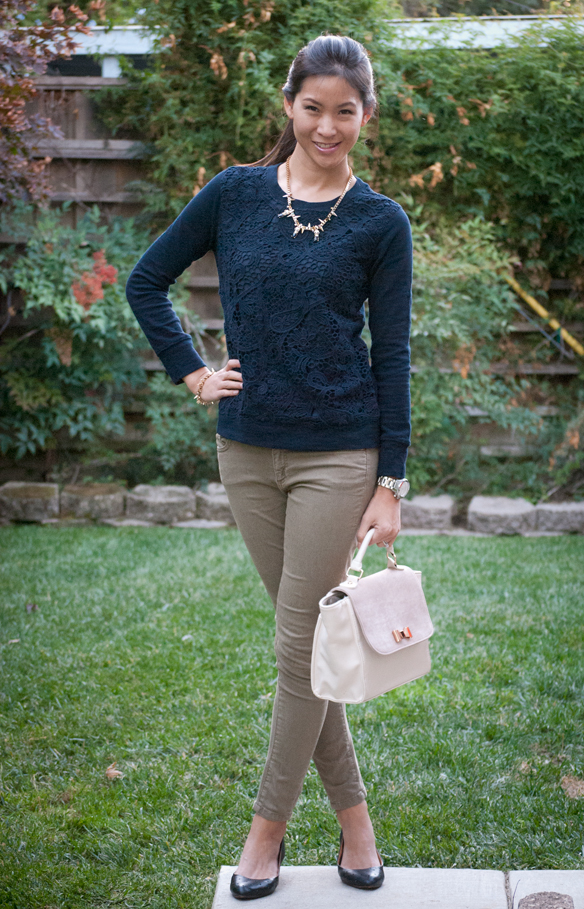 Jcrew Lace Crochet Sweatshirt