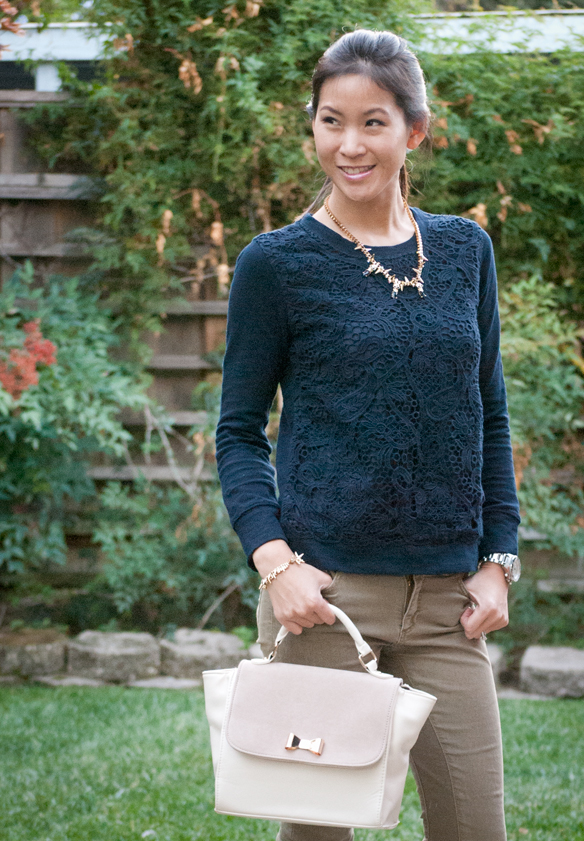 Jcrew Lace Crochet Sweatshirt