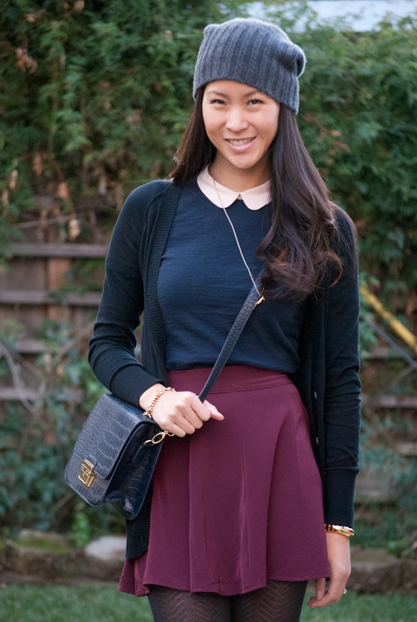 Peter Pan Collar top and Beanie