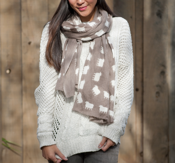 Brandy Melville Levi Crochet Sweater and Sophia Costas Scarf