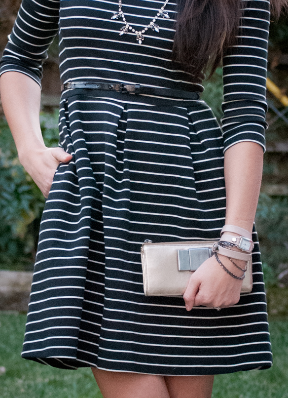 Banana Republic Fit Flare Striped Dress