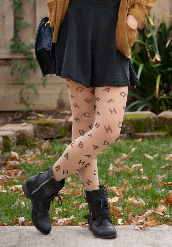 Brandy Melville Skirt and Letter Tights