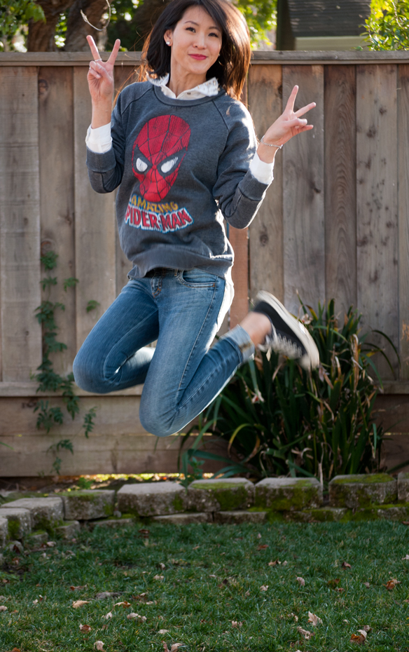 Marvel spiderman sweatshirt outfit