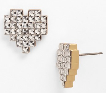 Juicy Couture Pixel Heart Earrings