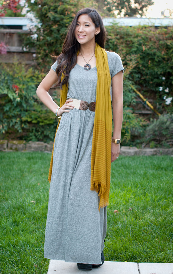 free people andrina maxi dress and scarf