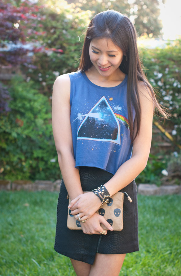 Pink Floyd Vintage Tank and zipper mini skirt