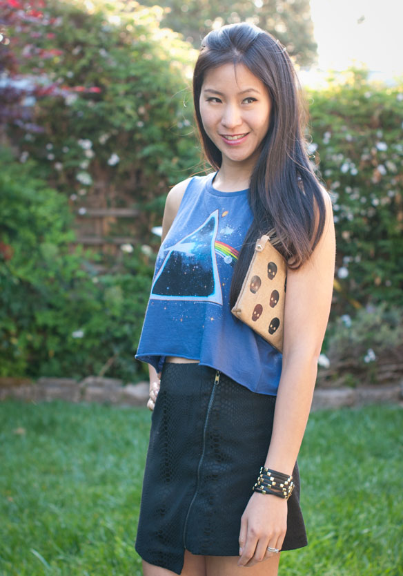 Pink Floyd Vintage Tank and zipper mini skirt