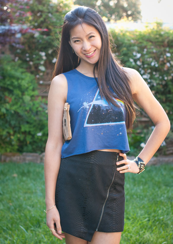 Pink Floyd Vintage Tank and zipper mini skirt